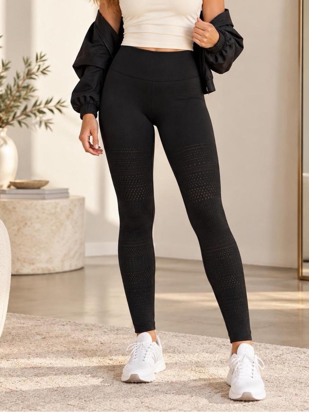 Fabletics SculptKnit Black High-Waisted Leggings Size XS